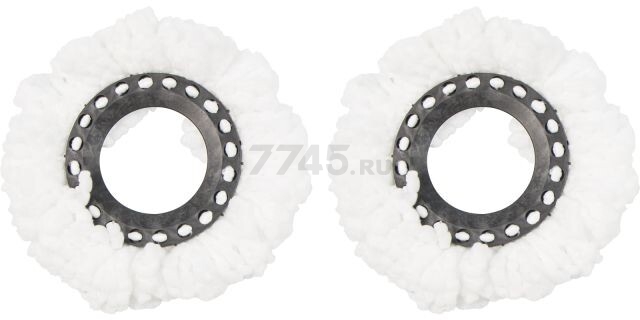 Швабра с отжимным ведром PERFECTO LINEA AquaSpin бело-серая (43-452521) - Фото 10