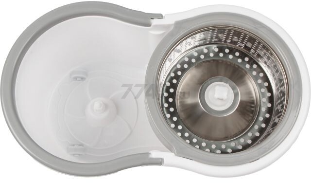 Швабра с отжимным ведром PERFECTO LINEA AquaSpin бело-серая (43-452521) - Фото 12