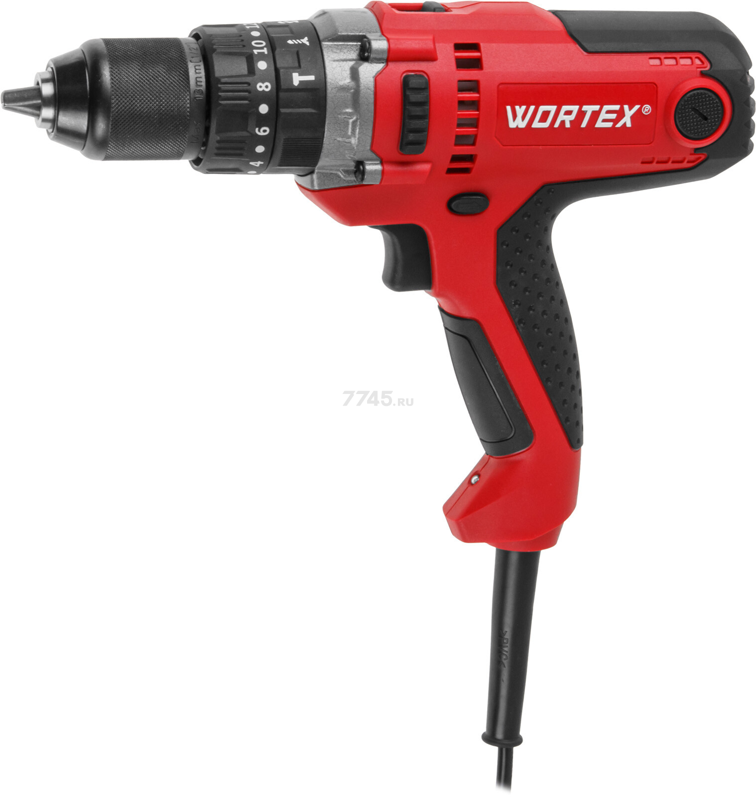 Дрель-шуруповерт сетевая ударная WORTEX DR 1323 D (2322091) - Фото 2