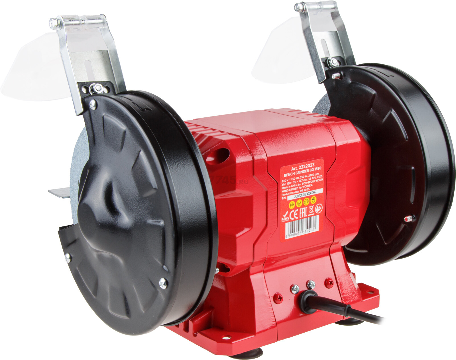 Станок точильный (точило) WORTEX BG 1530 (2322023) - Фото 2