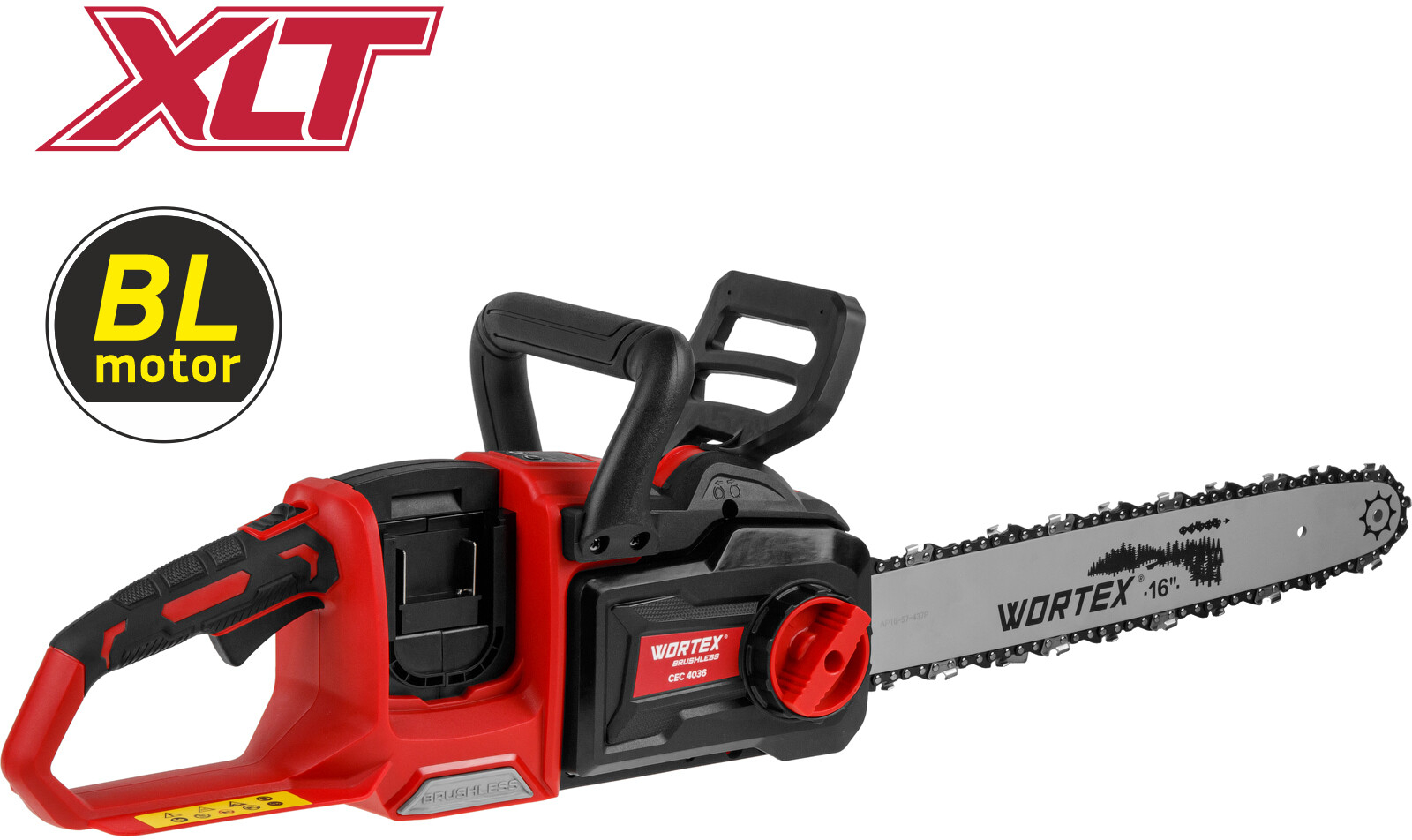 Пила цепная аккумуляторная WORTEX CEC 4036 XLT SOLO (2333069) - Фото 2