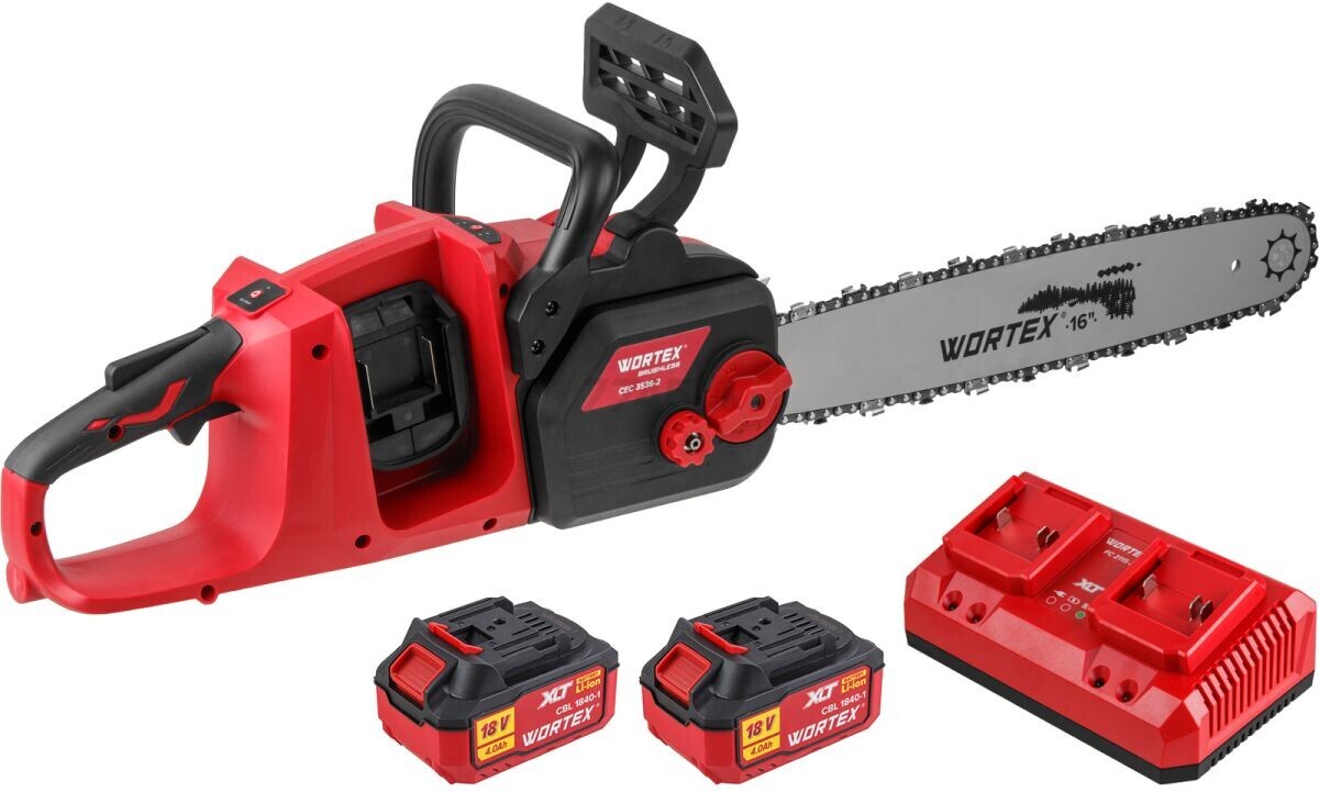 Пила цепная аккумуляторная WORTEX CEC 3536-2  ALL1 XLT SET (2333076)