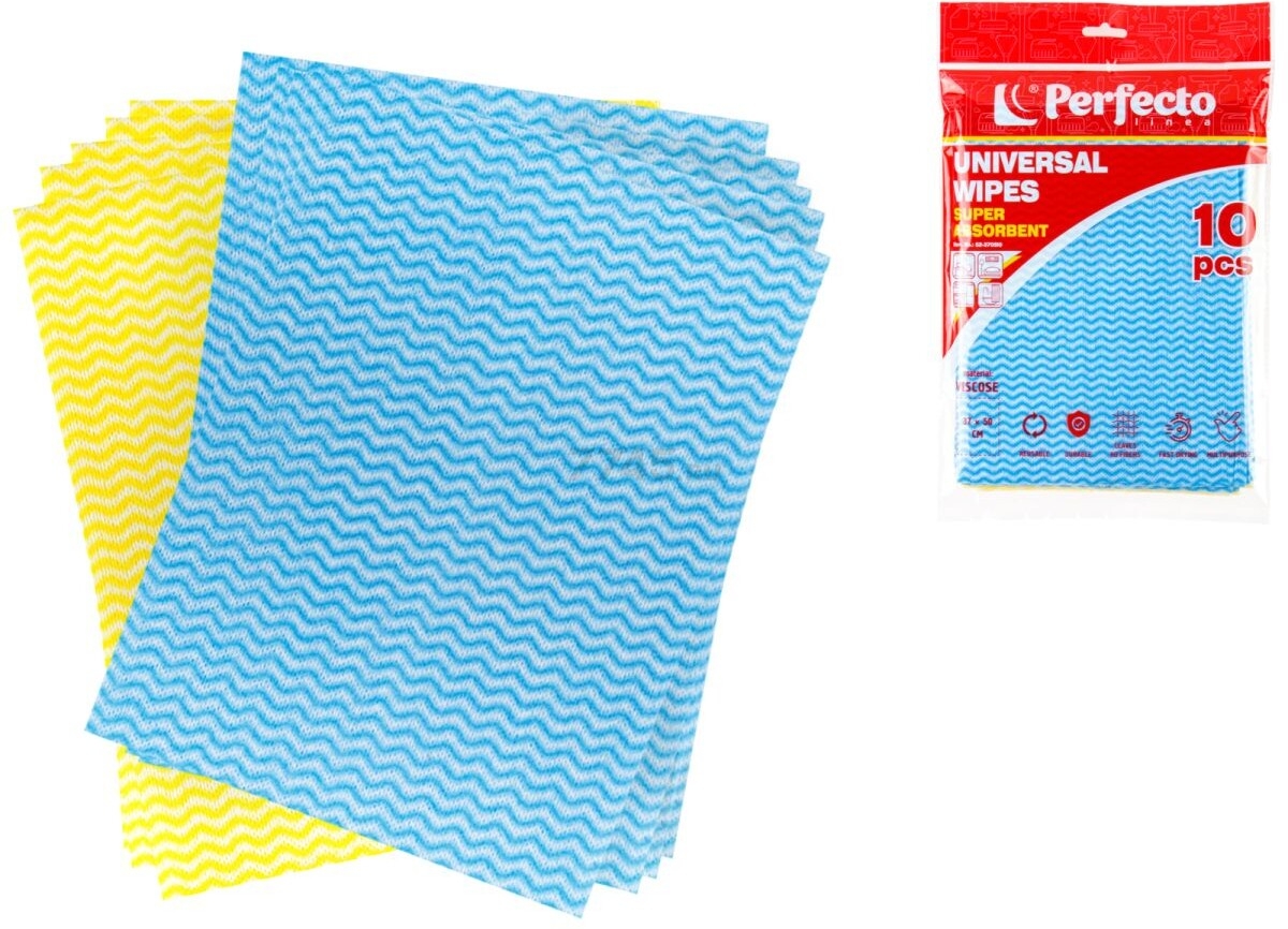 Салфетки универсальные PERFECTO LINEA Super absorbent вискозные 10 штук (52-370510) - Фото 2