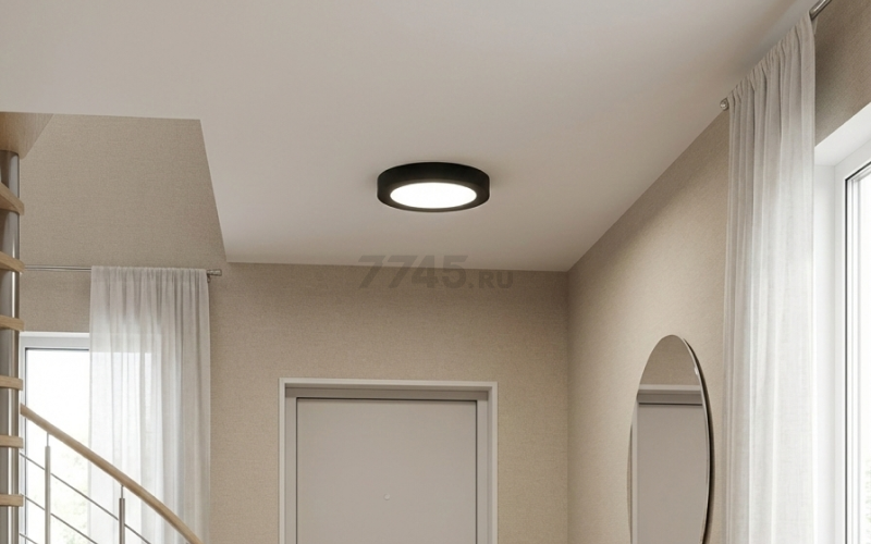 Светильник накладной светодиодный 20 Вт 4000К TRUENERGY Electro Круг черный (10117) - Фото 14