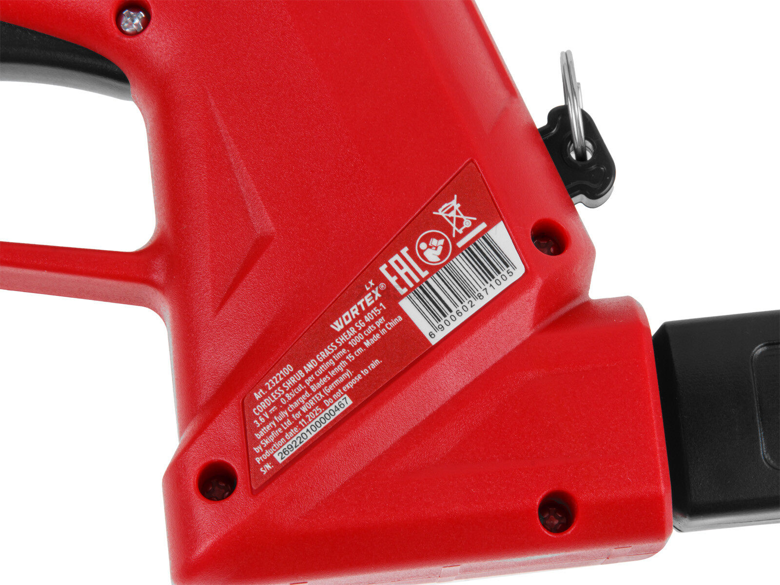 Ножницы для травы аккумуляторные WORTEX LX SG 4015-1 (2322100) - Фото 7