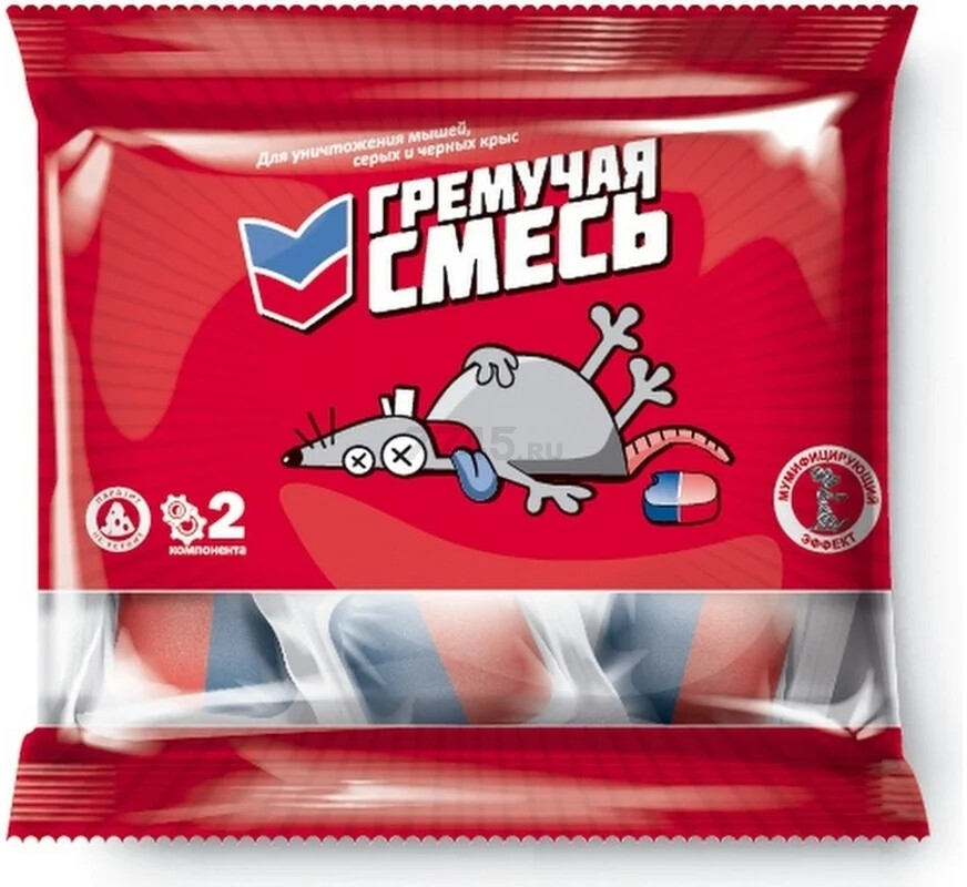Отрава от грызунов ГРЕМУЧАЯ СМЕСЬ Микс 100 г (4602009354427)