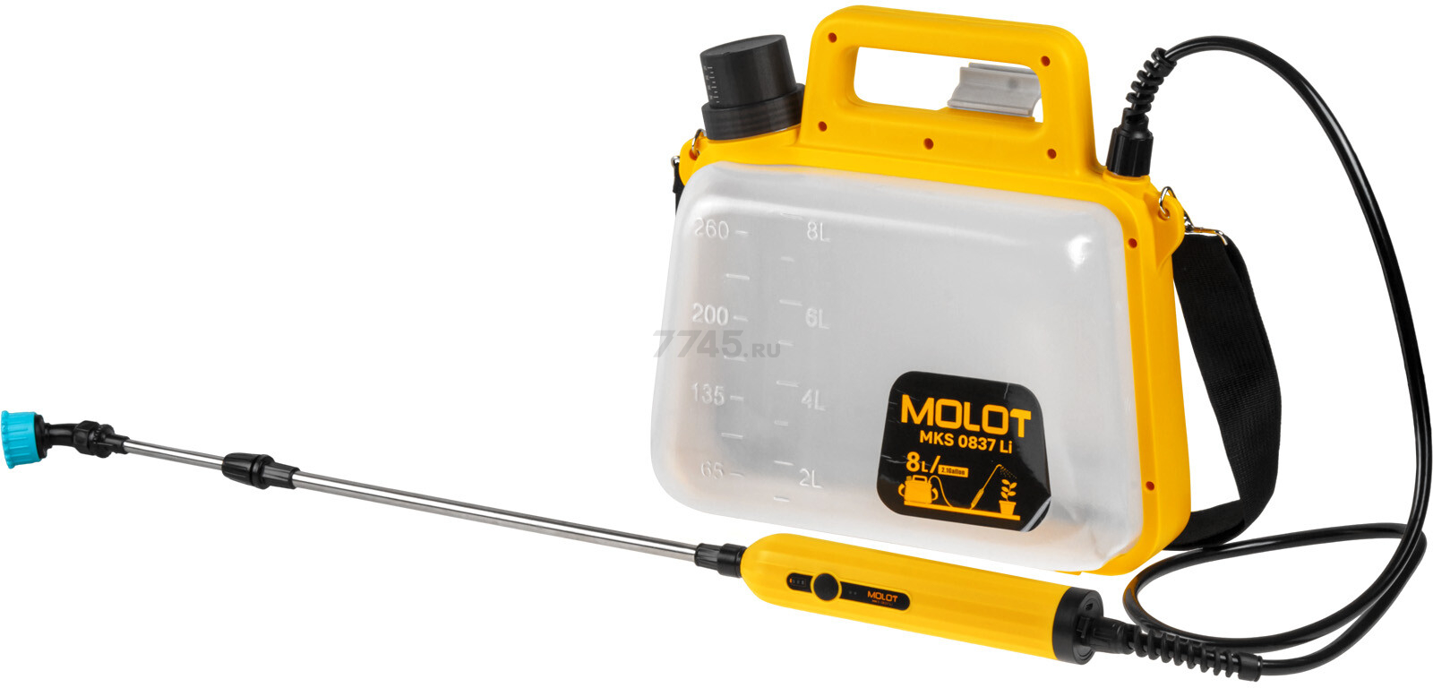 Опрыскиватель плечевой аккумуляторный MOLOT MKS 0837 Li (2335143) - Фото 2