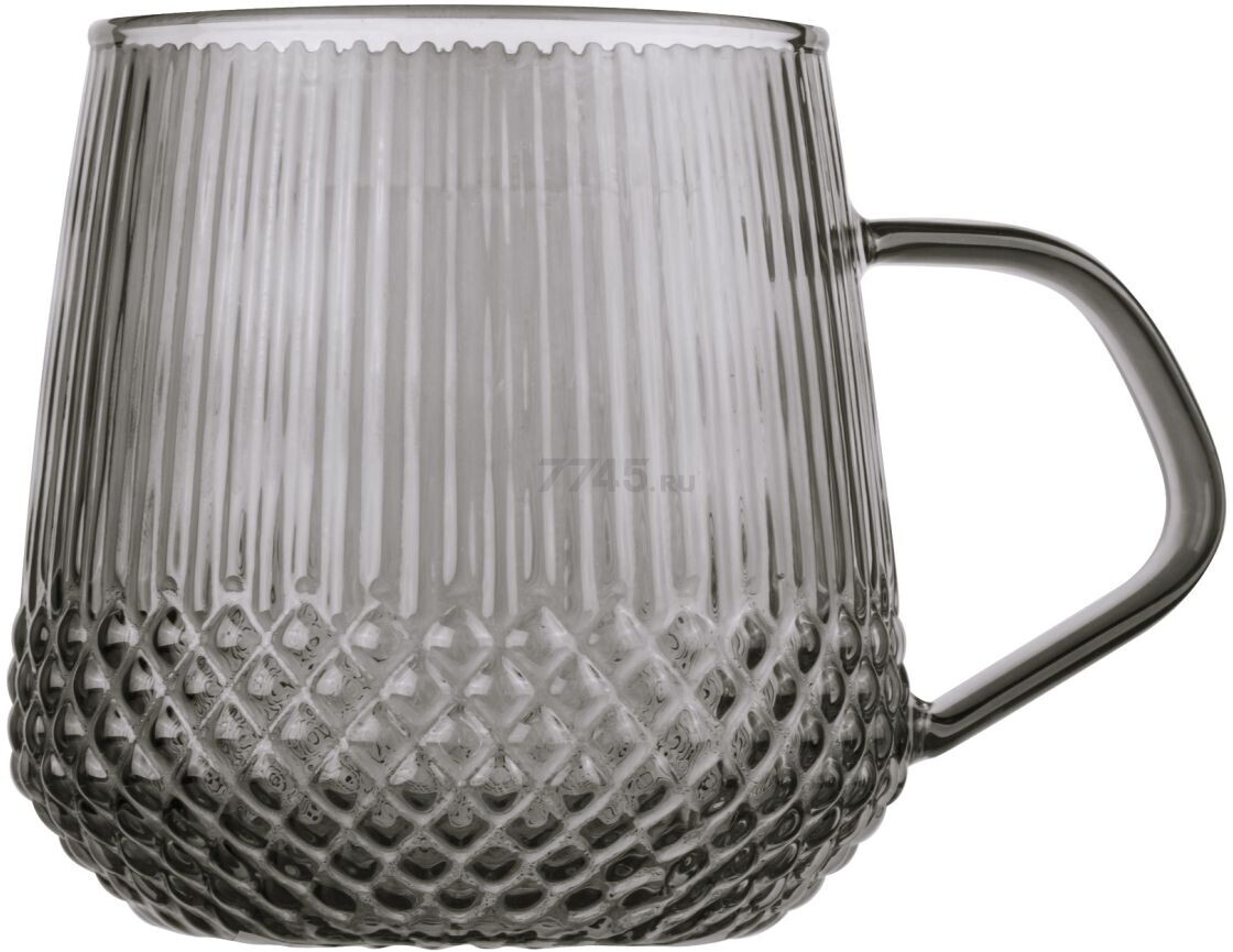 Кружка стеклянная PERFECTO LINEA Sonata Grey 400 мл (30-004020) - Фото 3