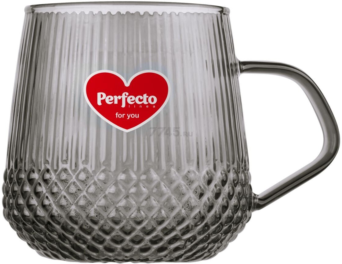 Кружка стеклянная PERFECTO LINEA Sonata Grey 400 мл (30-004020) - Фото 4