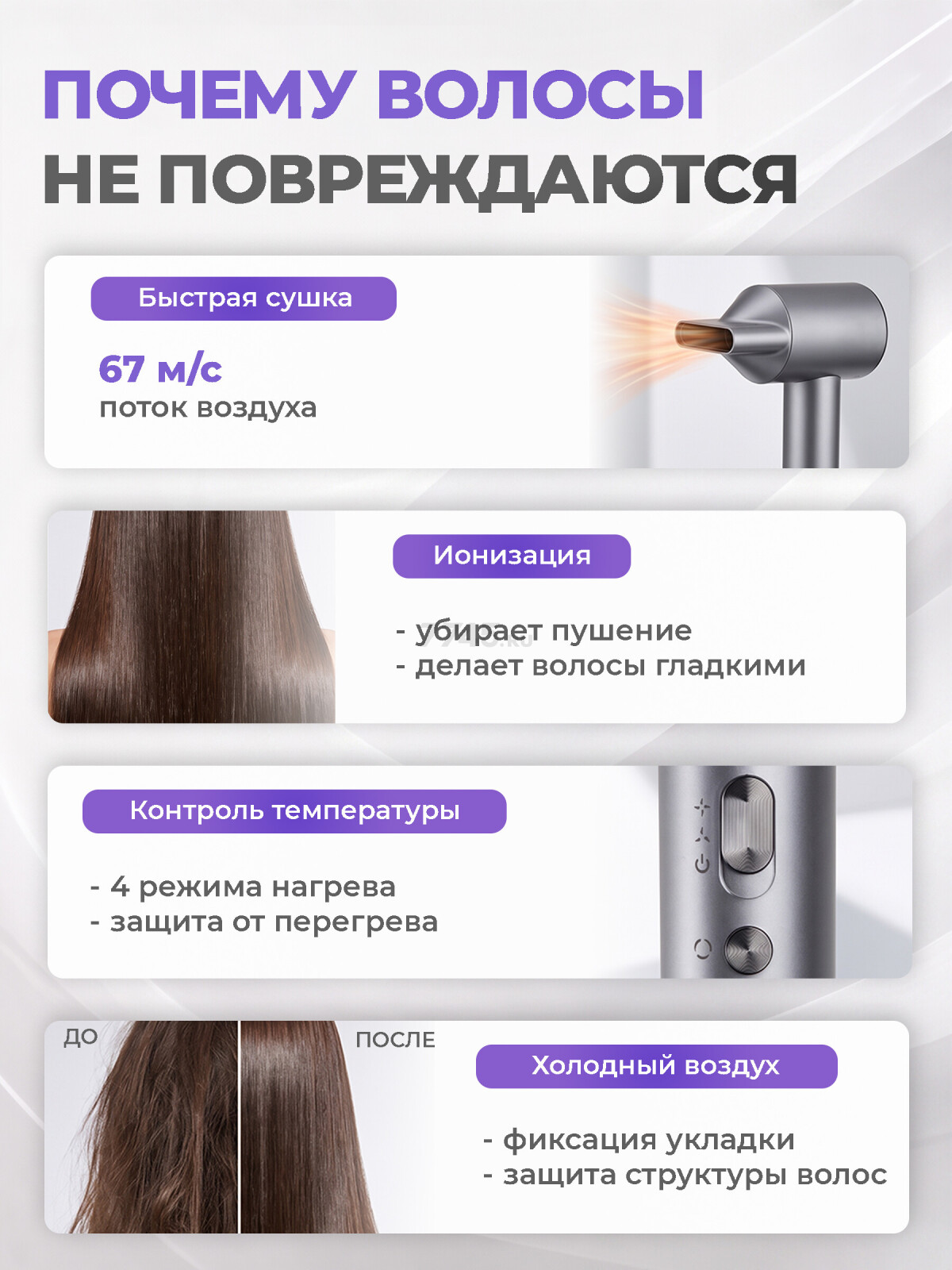 Фен NORMANN AHD-441 (N16060-2) - Фото 3