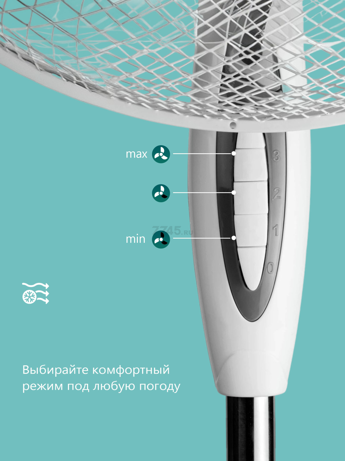 Вентилятор напольный NORMANN ACF-196 2 штуки (N16021-7) - Фото 3