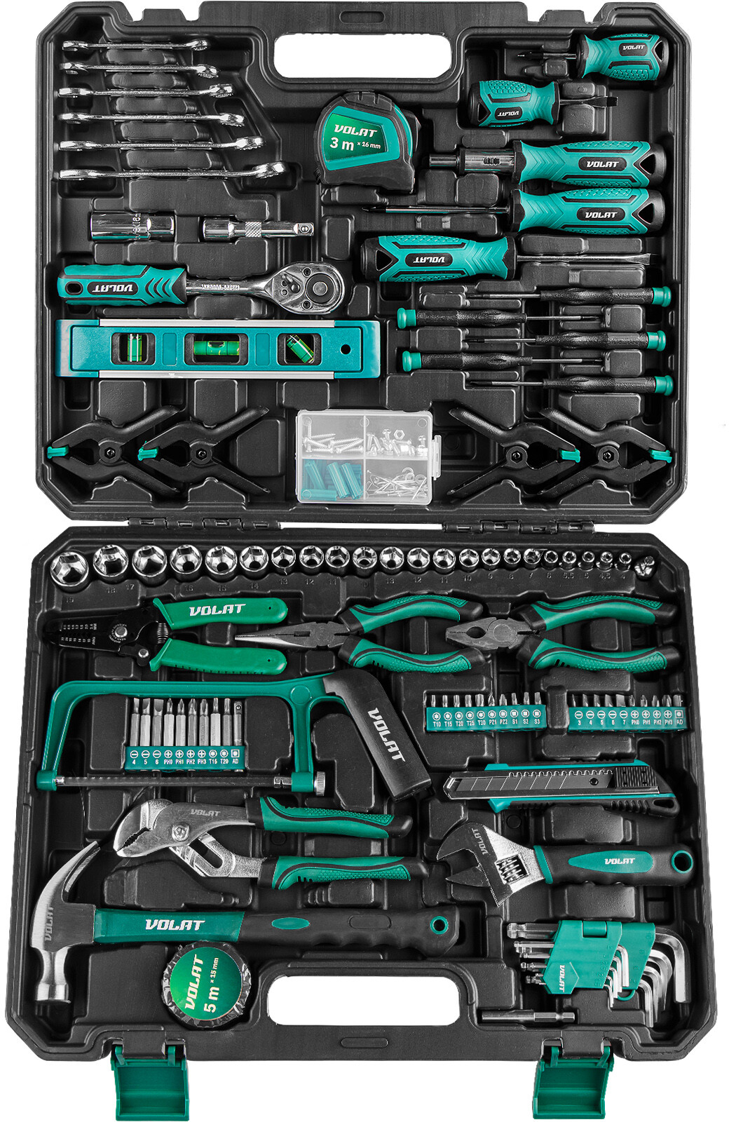 Набор инструментов 1/4", 3/8"  6 граней 168 предметов ВОЛАТ (19610-168) - Фото 8