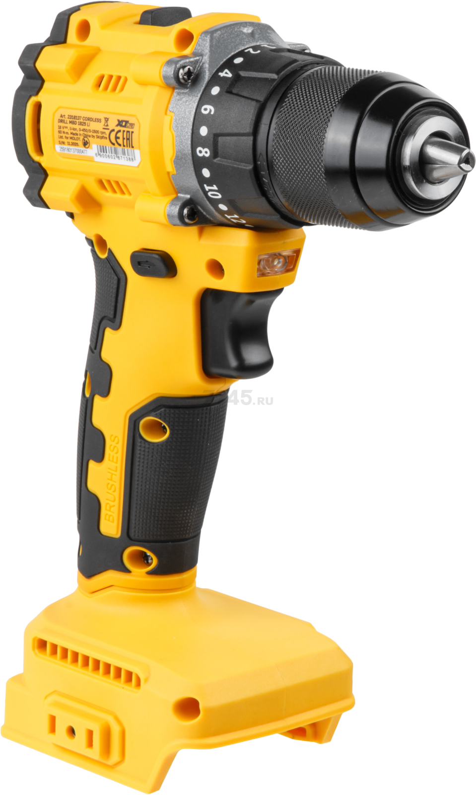 Дрель-шуруповерт аккумуляторная MOLOT MBD 1825 Li XLT Lite SOLO (2318137) - Фото 3