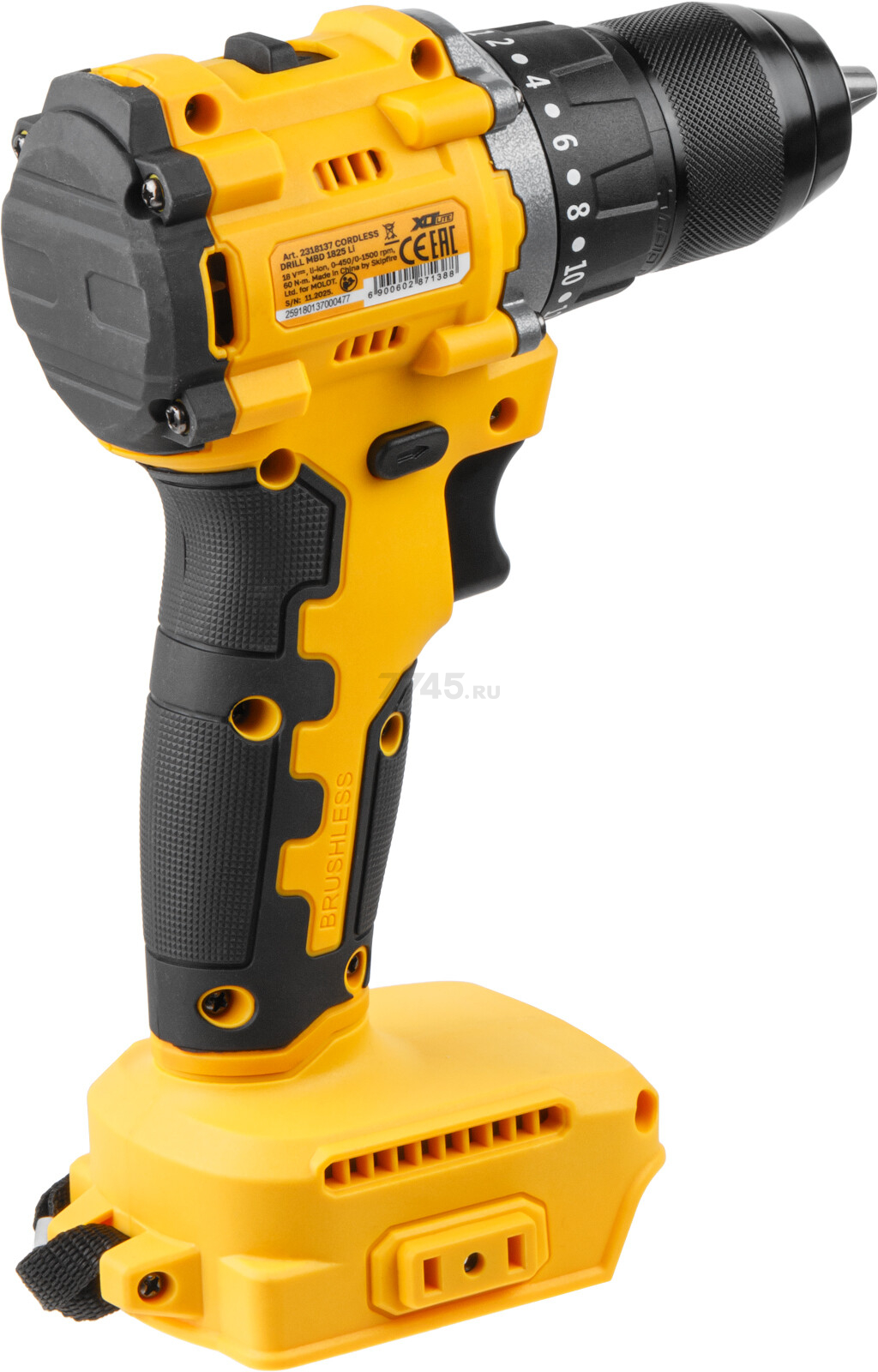 Дрель-шуруповерт аккумуляторная MOLOT MBD 1825 Li XLT Lite SOLO (2318137)