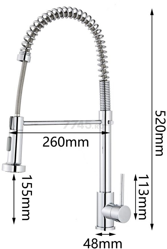 Смеситель для кухни ECONOCE серия 820 (EC0821) - Фото 2