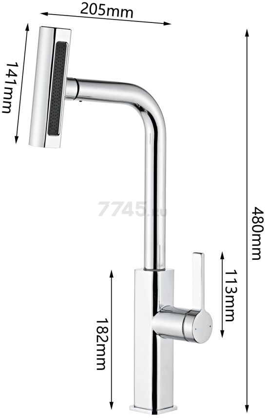 Смеситель для кухни ECONOCE серия 820 (EC0823) - Фото 2
