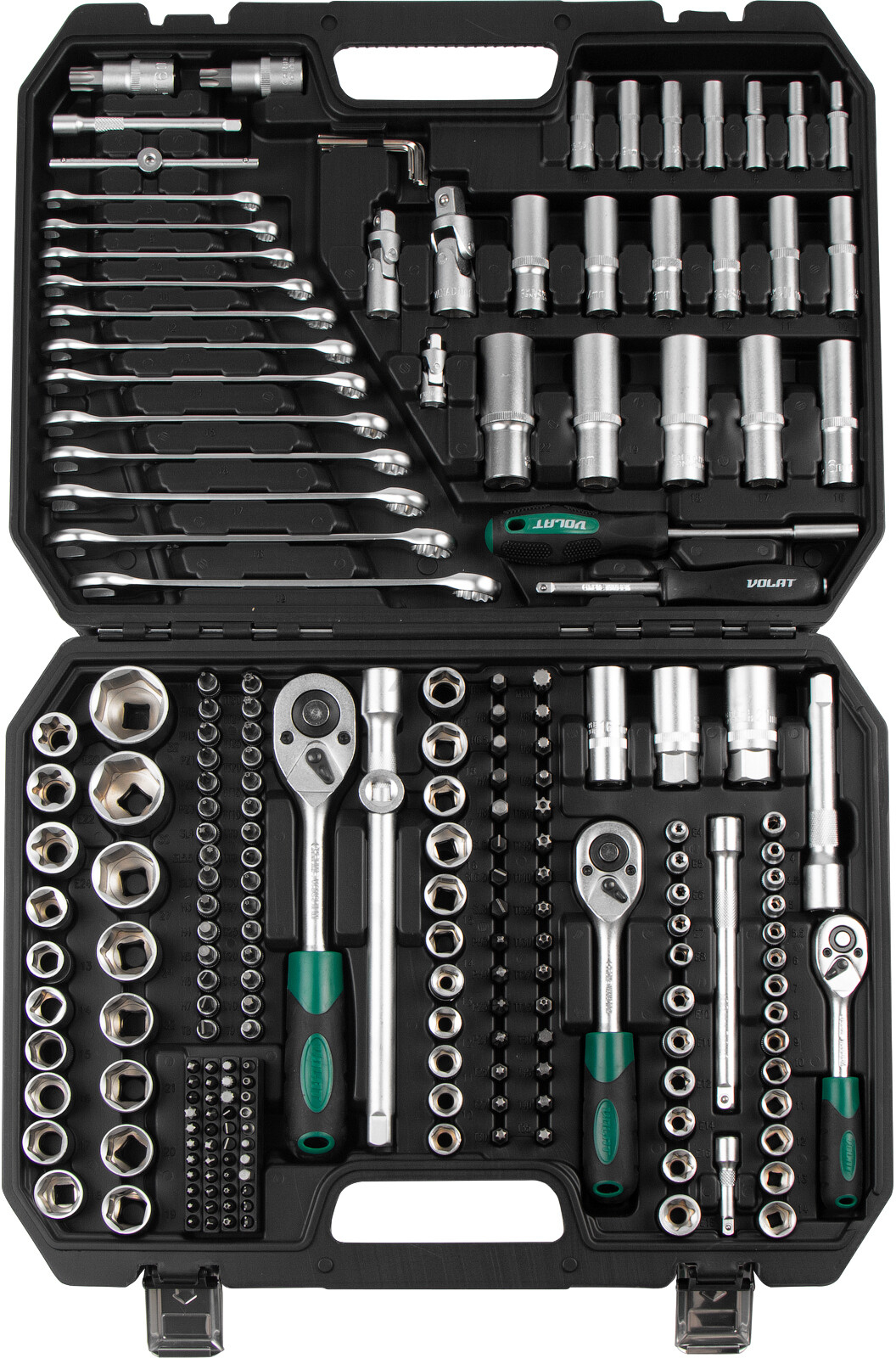 Набор инструментов 1/4", 3/8", 1/2" 6 граней 216 предметов ВОЛАТ (18570-216) - Фото 7