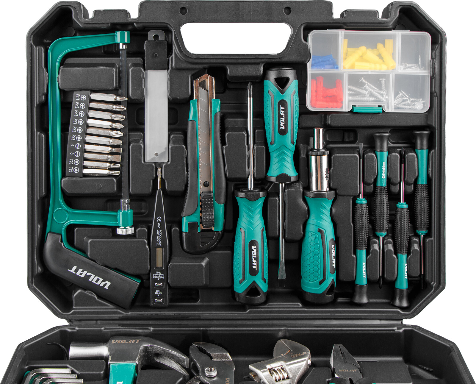 Набор инструментов 1/4" 6 граней 100 предметов ВОЛАТ (19620-100) - Фото 3