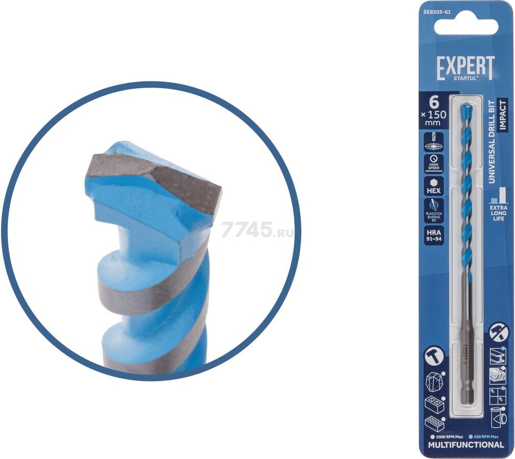 Сверло универсальное 6x150 мм STARTUL Expert MultiFunctional (SE8303-61)