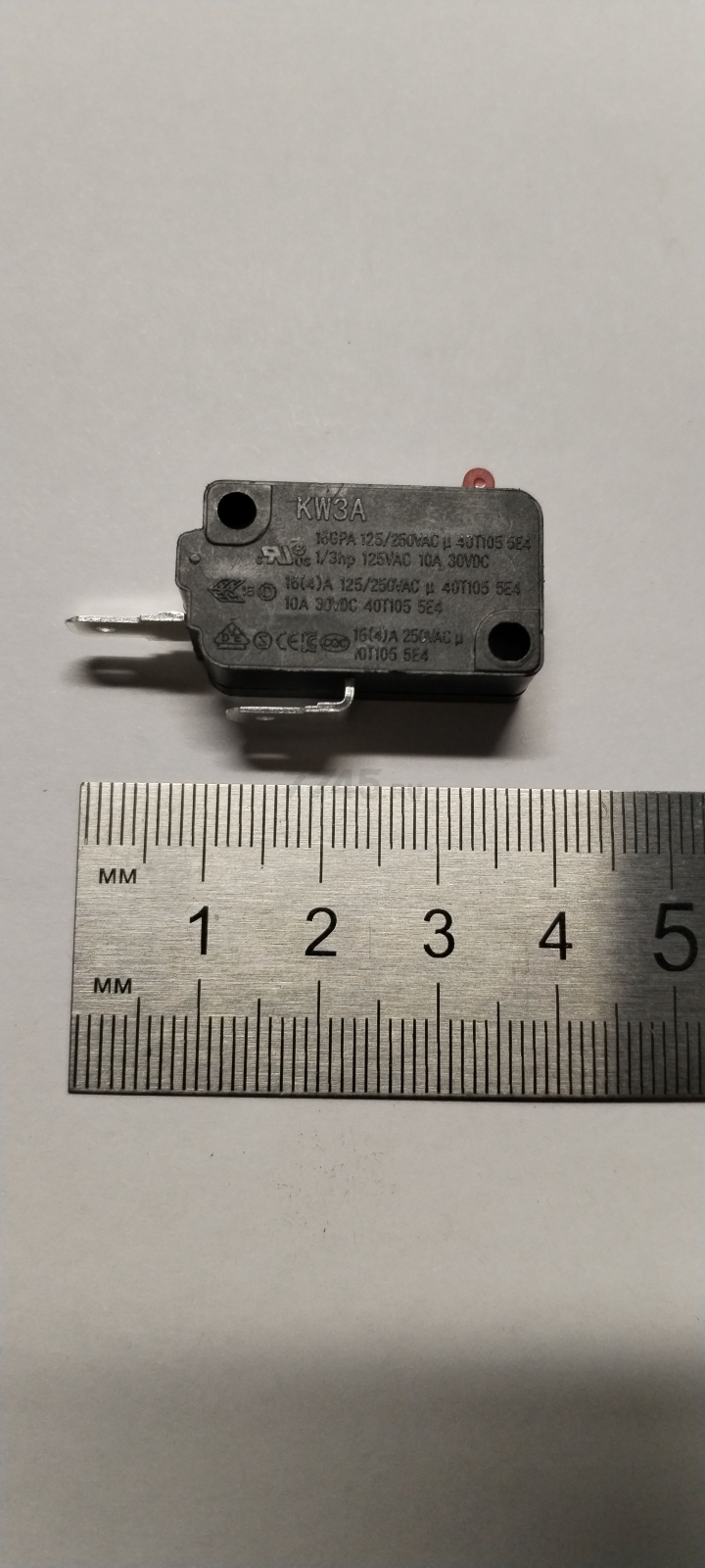 Микровыключатель NO для микроволновой печи NORMANN AMW-922 (T20NXP90-B-06) - Фото 2