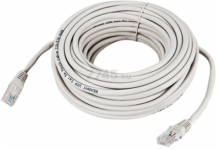 Патч-корд витая пара REXANT U/UTP Cat. 5e 10 м Grey (18-1009)