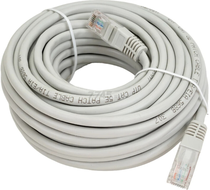 Патч-корд витая пара REXANT U/UTP Cat. 5e 10 м Grey (18-1009) - Фото 3