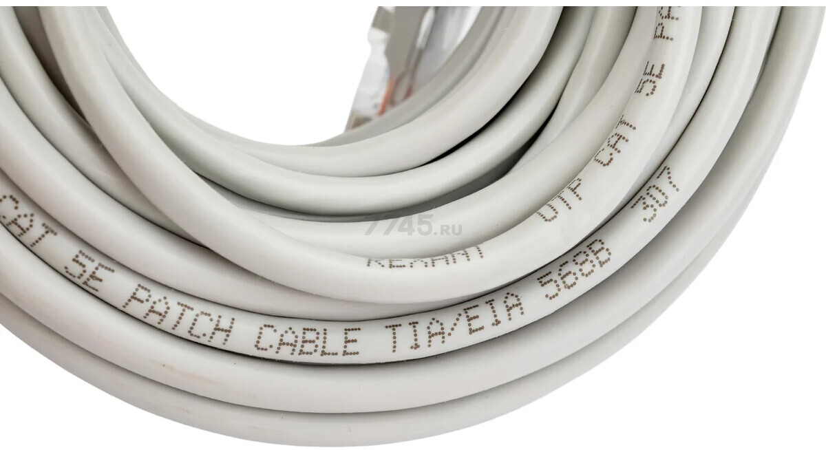 Патч-корд витая пара REXANT U/UTP Cat. 5e 10 м Grey (18-1009) - Фото 5