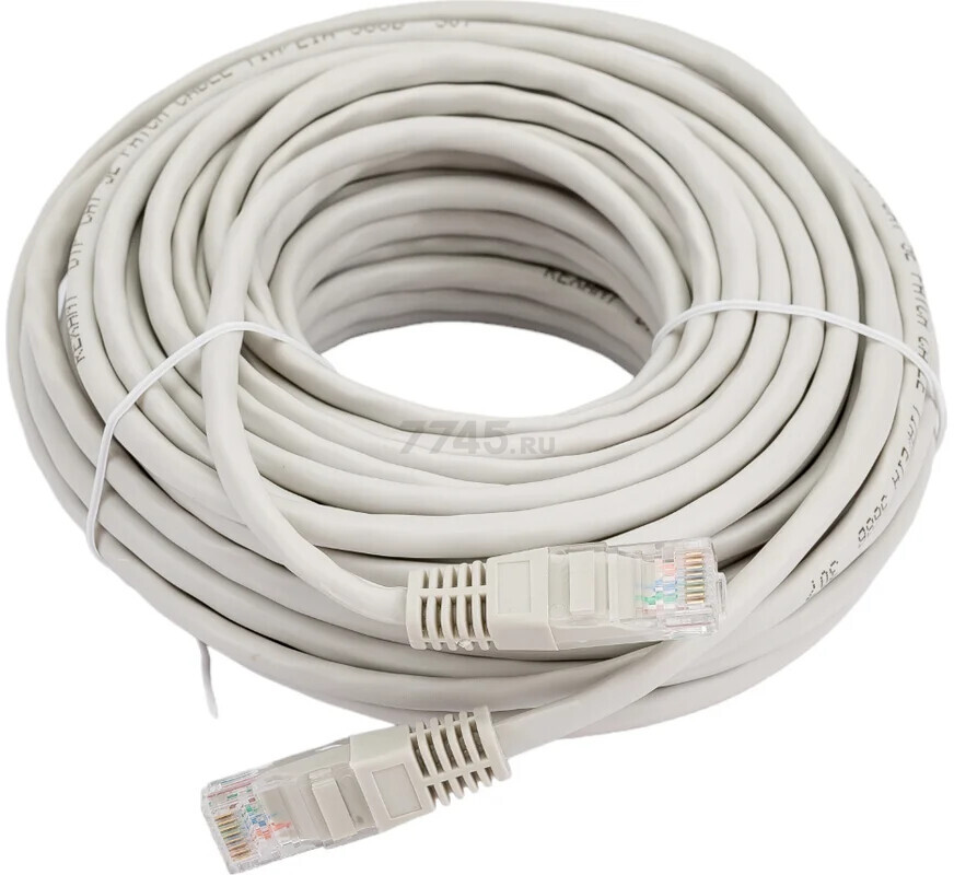 Патч-корд витая пара REXANT U/UTP Cat. 5e 15 м Grey (18-1010)