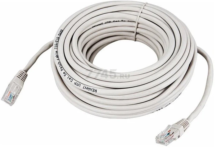 Патч-корд витая пара REXANT U/UTP Cat. 5e 20 м Grey (18-1011)