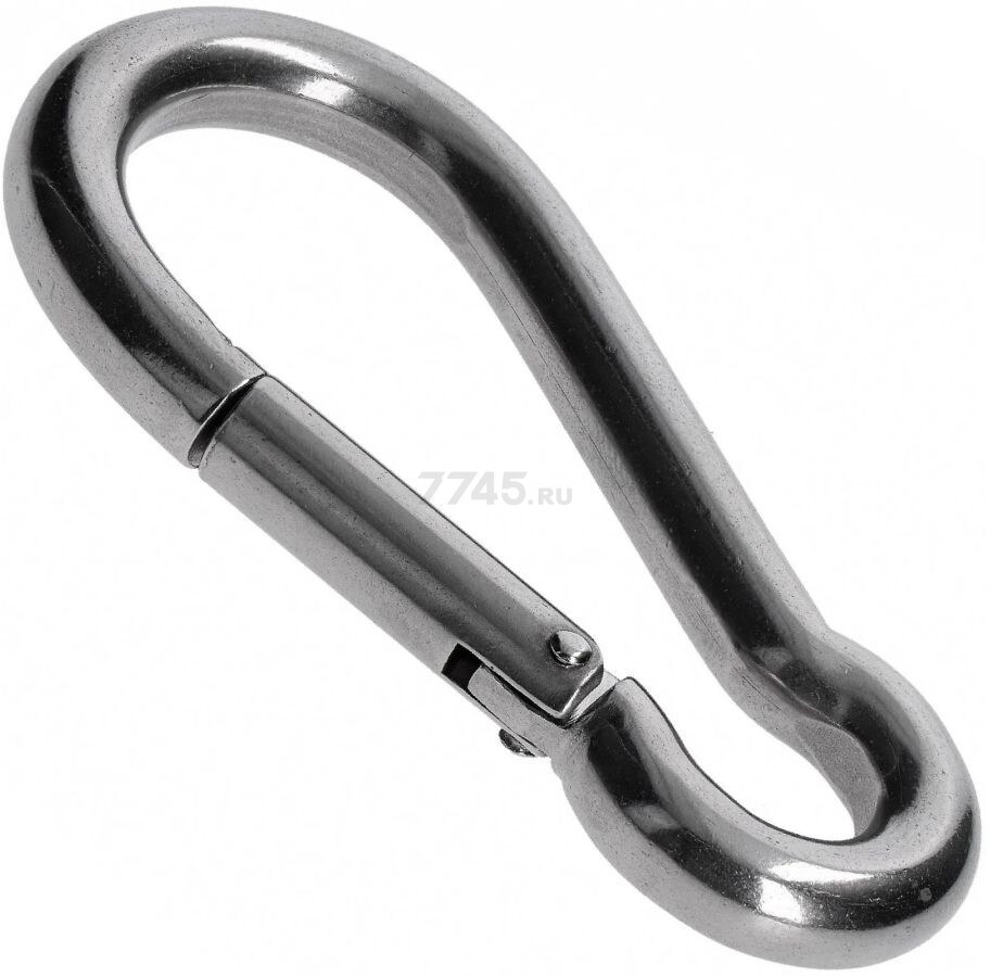 Карабин пожарный 4х40 мм нержавеющая сталь DIN 9075 А4 STARFIX (SMP-91125-1)