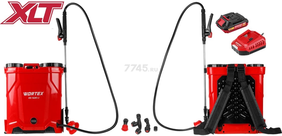 Опрыскиватель ранцевый аккумуляторный WORTEX KS 1220 Li ALL1 XLT SET (2334102) - Фото 2