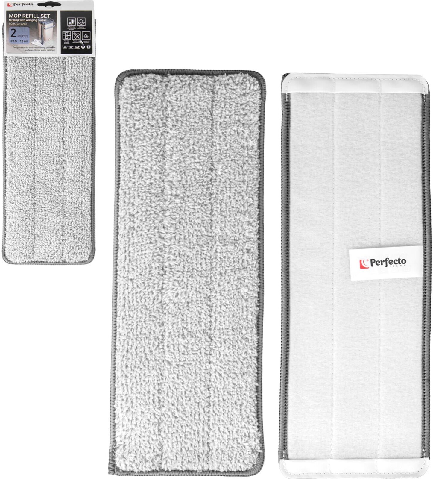 Сменная насадка для швабры PERFECTO LINEA Scratch Anet 2 штуки (43-433212)