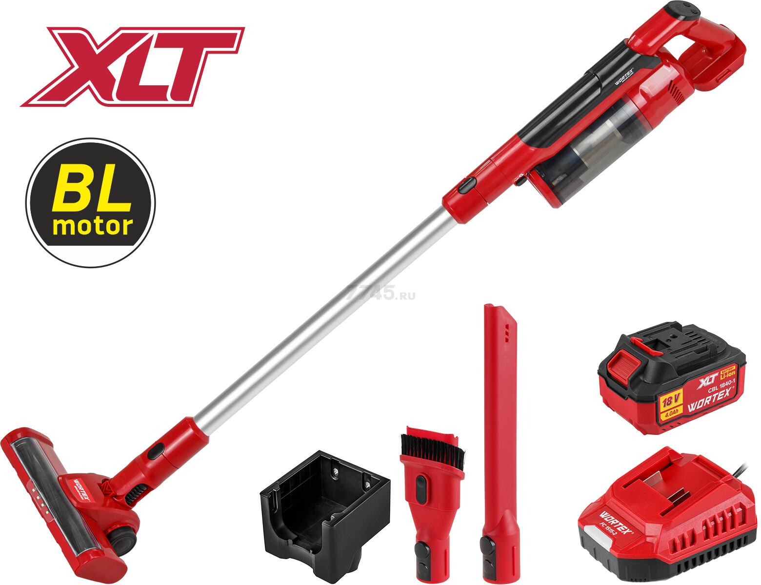 Пылесос строительный WORTEX CVC 1825 ALL1 XLT SET (2334083) - Фото 2