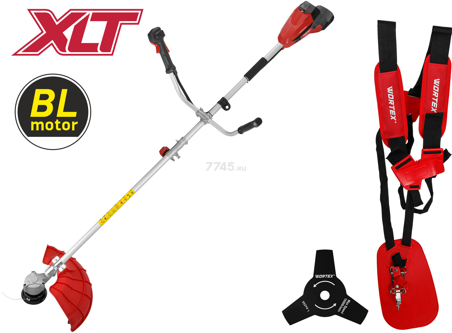 Триммер аккумуляторный WORTEX TB 3036-1 AT ALL1 XLT SOLO (2325112) - Фото 2