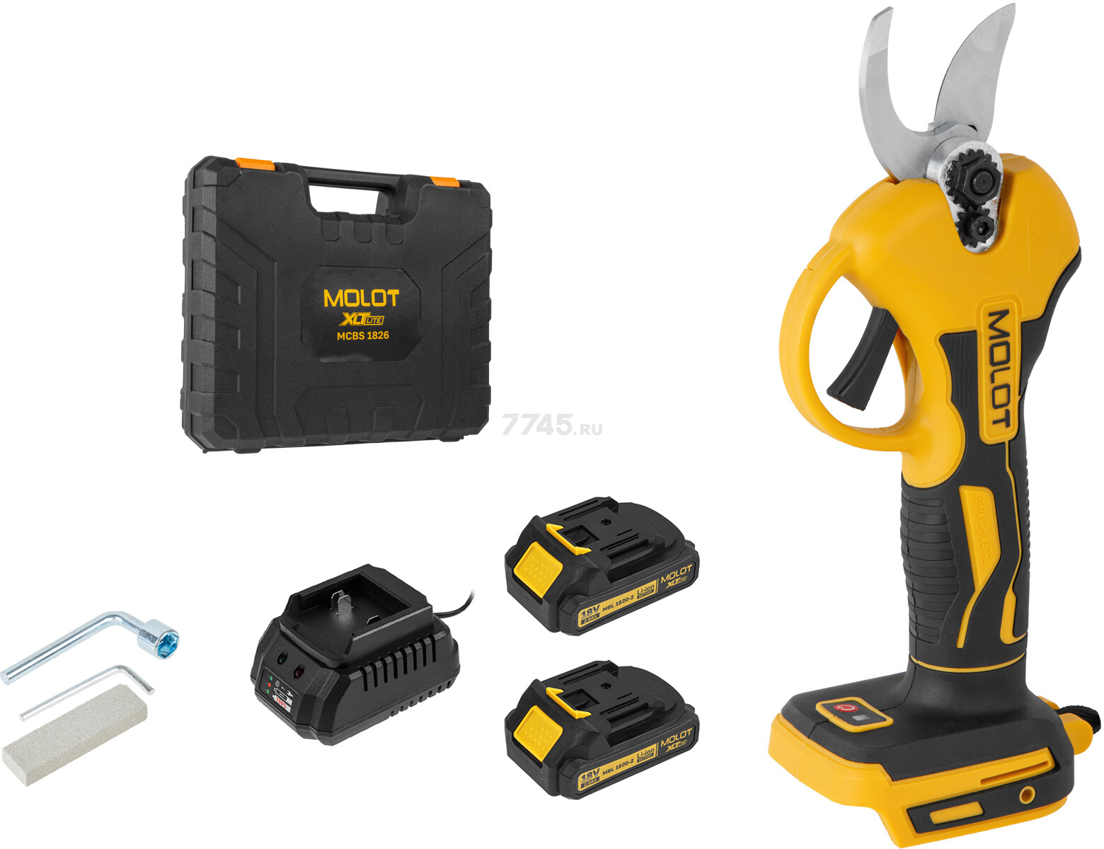Секатор аккумуляторный MOLOT MCBS 1826 XLT Lite SET 2 (2318187) - Фото 2