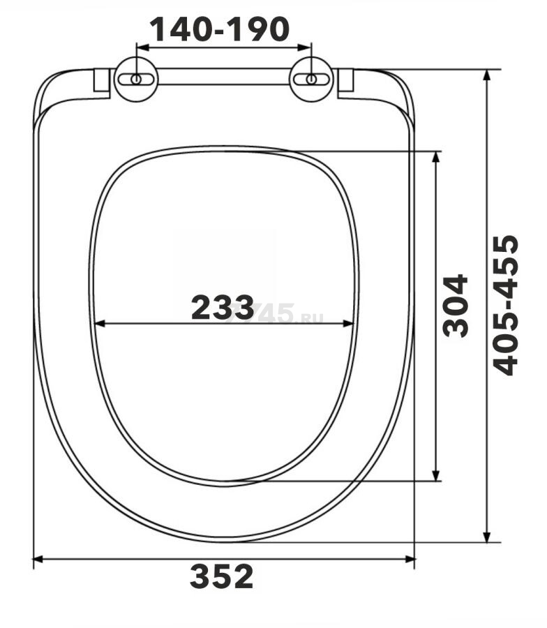 Сиденье для унитаза AV engineering FLAT (AVE129622) - Фото 3