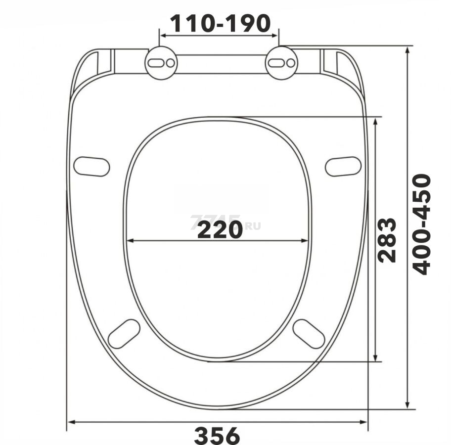 Сиденье для унитаза AV engineering TRON (AVE129620) - Фото 3