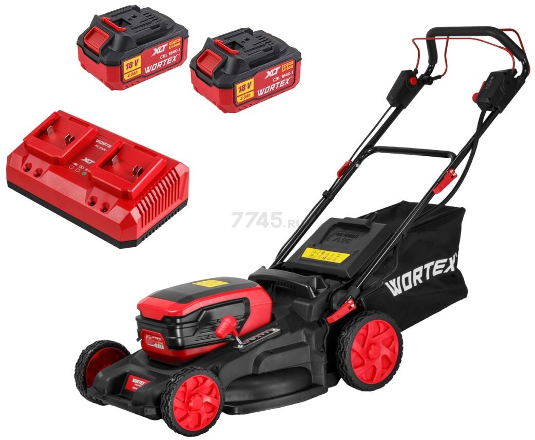 Газонокосилка аккумуляторная WORTEX CLM 4536-4 XLT SET (2334160) - Фото 11