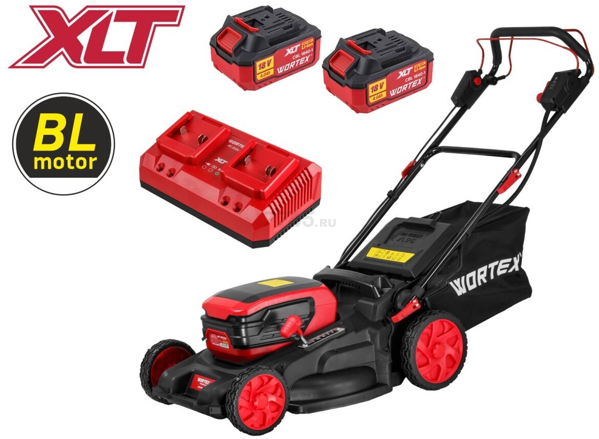 Газонокосилка аккумуляторная WORTEX CLM 4536-4 XLT SET (2334160) - Фото 2