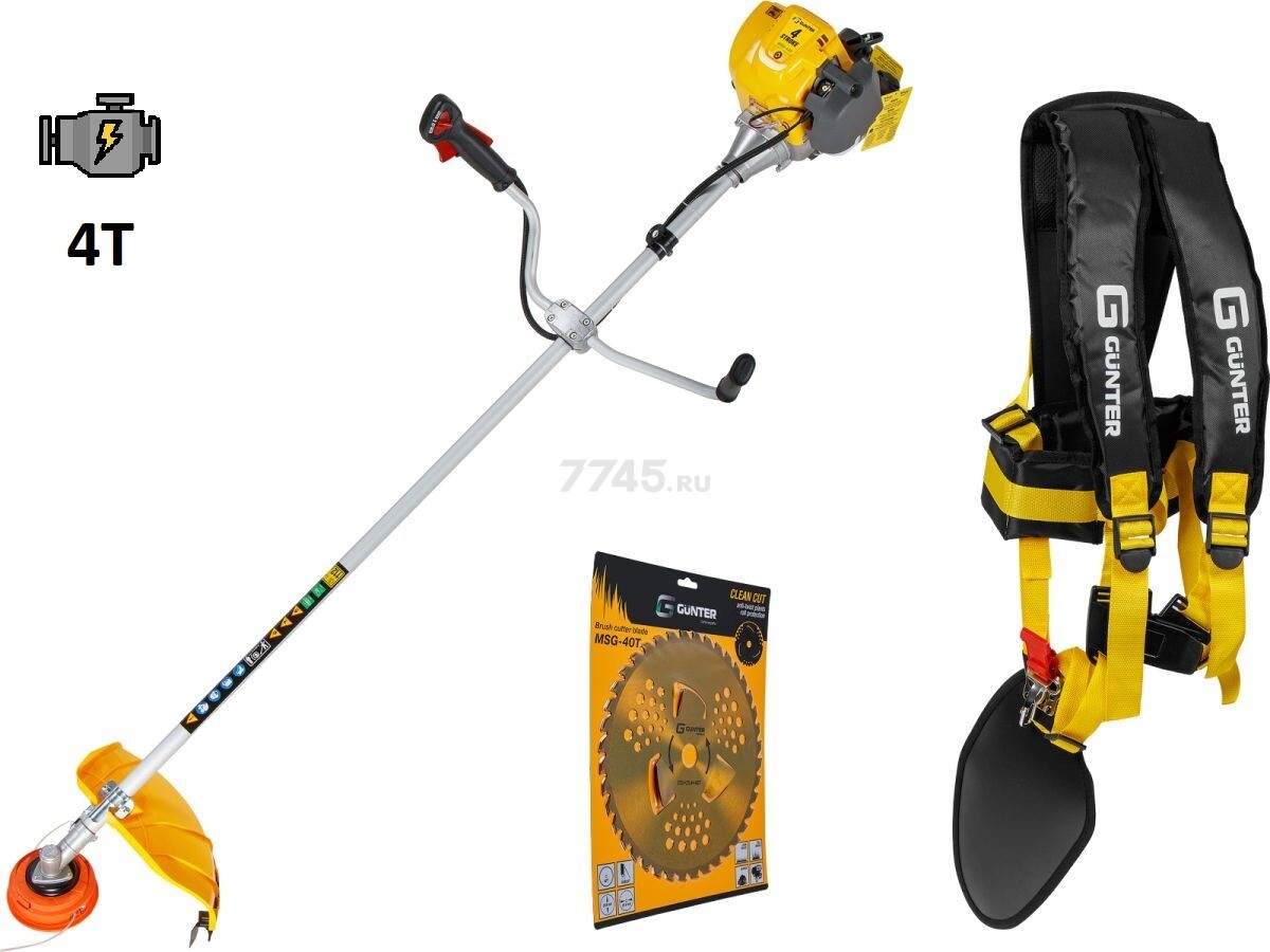 Бензиновый триммер (Мотокоса) GUNTER MSG-435 (GU2411-2)