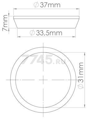 Кольцо уплотнительное конусное 32 мм AV ENGINEERING 5 штук (AVE129757P) - Фото 2
