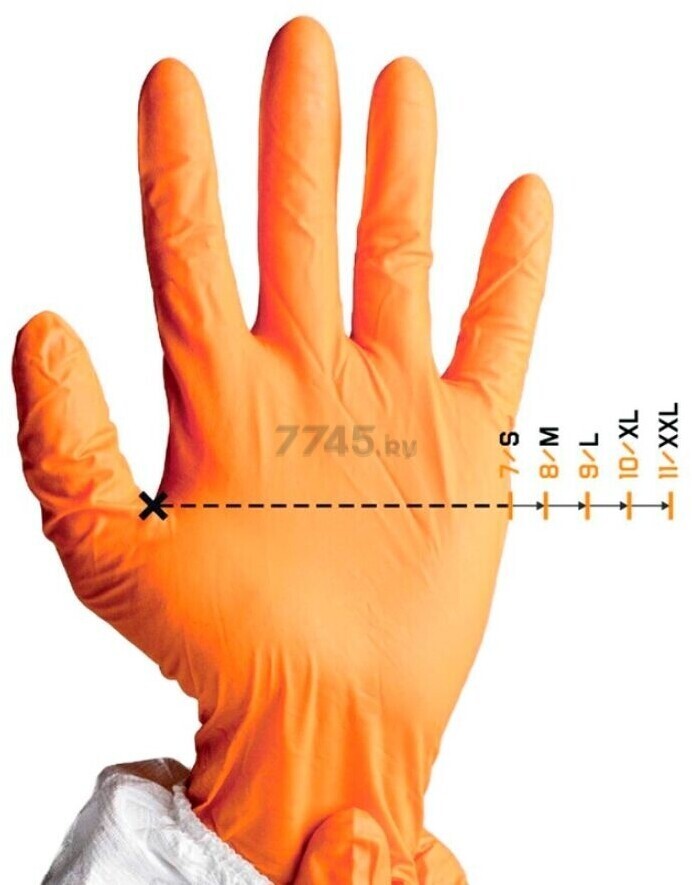 Перчатки латексные JETA SAFETY Acid Pro КЩС тип 1 размер 7 К80 Щ40 черные (JCH701-S) - Фото 7