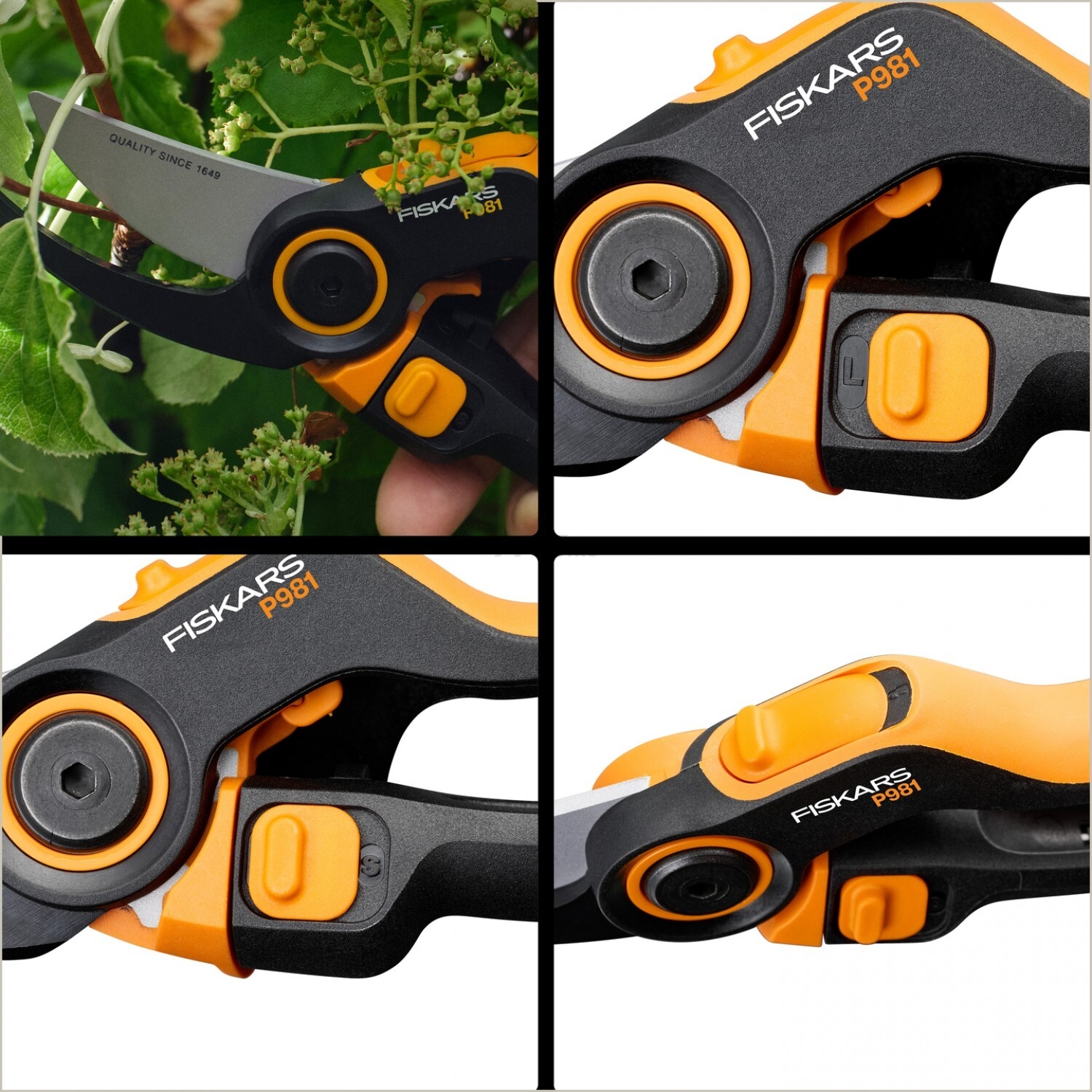 Секатор плоскостной FISKARS DualAction P981 (1080132) - Фото 4