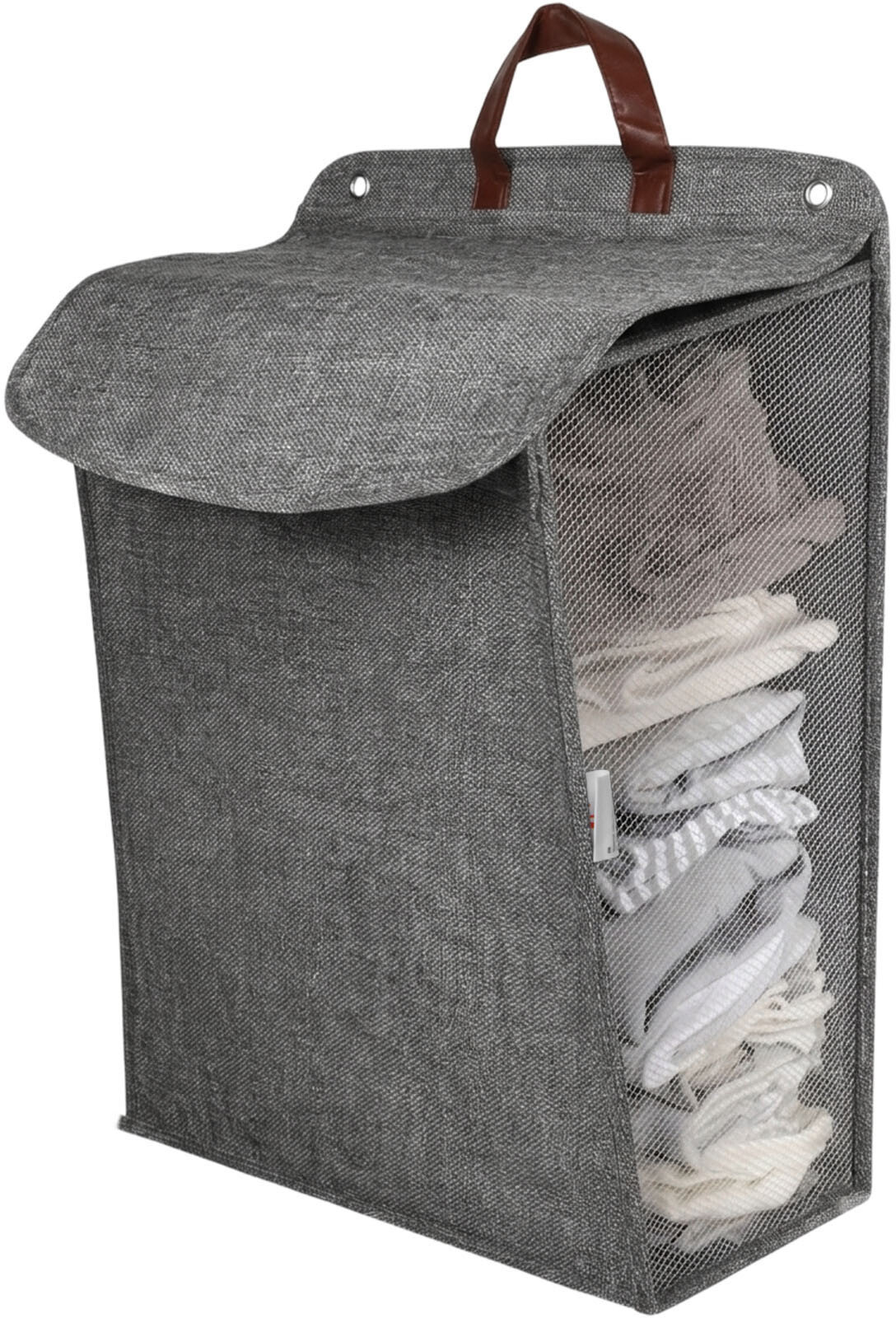 Корзина для белья PERFECTO LINEA 55x39x12 см серая (47-483612) - Фото 2