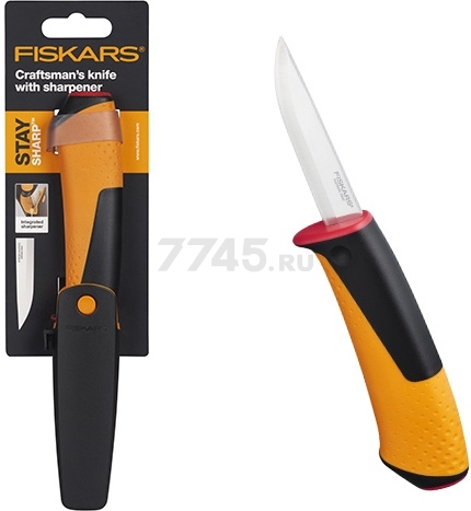 Нож общего назначения FISKARS с точилкой (1023620)