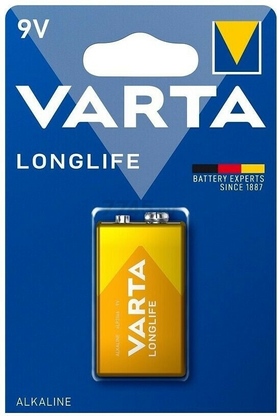 Батарейка VARTA Longlife 9 V алкалиновая