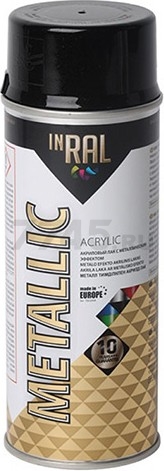 Краска аэрозольная INRAL Metallic Spray черный 400 мл (26-7-8-004)