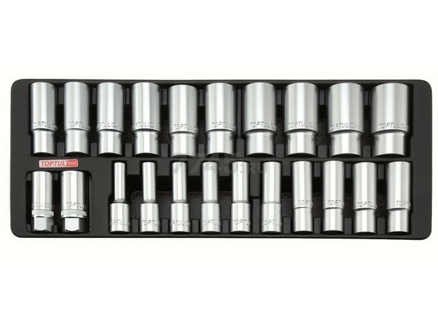 Набор-сет головок 1/2" удлиненных 8-32 мм 22 предмета TOPTUL (GAAT2202)
