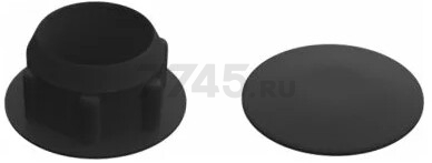 Заглушка под отверстие декоративная 12 мм черная STARFIX 30 штук (SMZ1-62534-30)