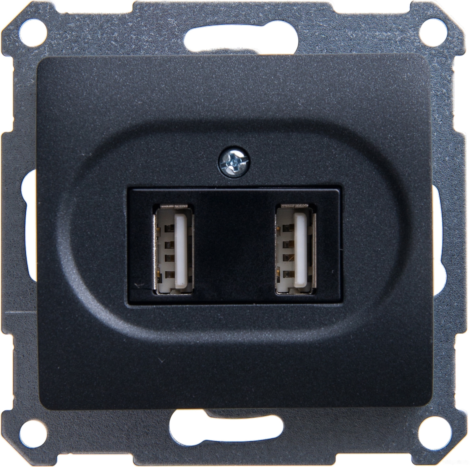 Розетка USB двойная скрытая SYSTEME (SCHNEIDER) ELECTRIC Glossa антрацит (GSL000732)